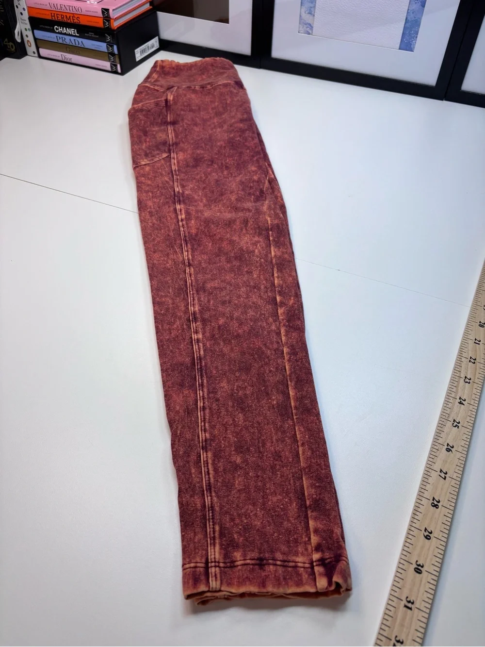 Zenana Rust Mineral-Wash Jeggings Size L